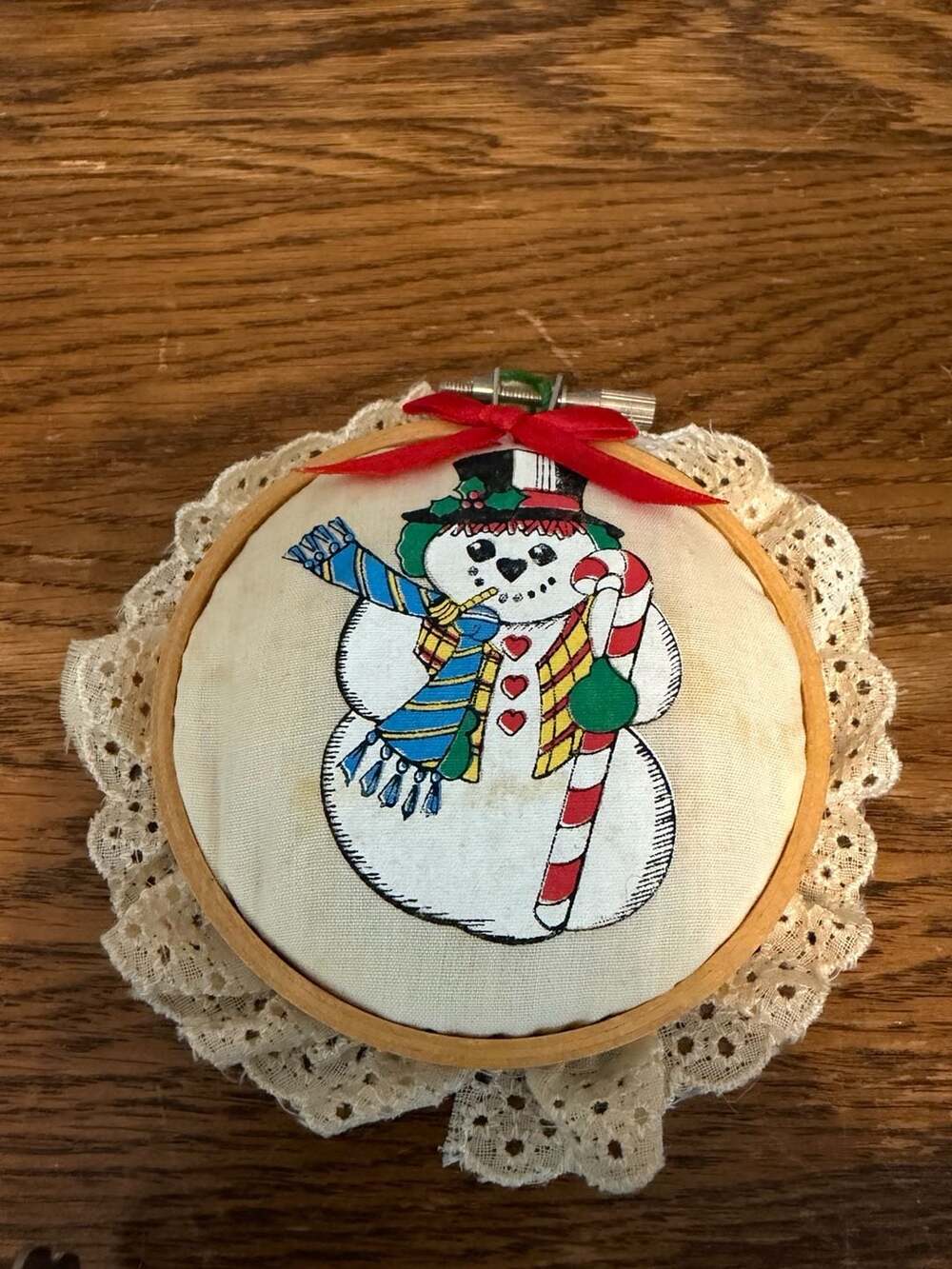Heart Warmers Snowman Christmas Ornament 4 Inch Retro Holiday Decor